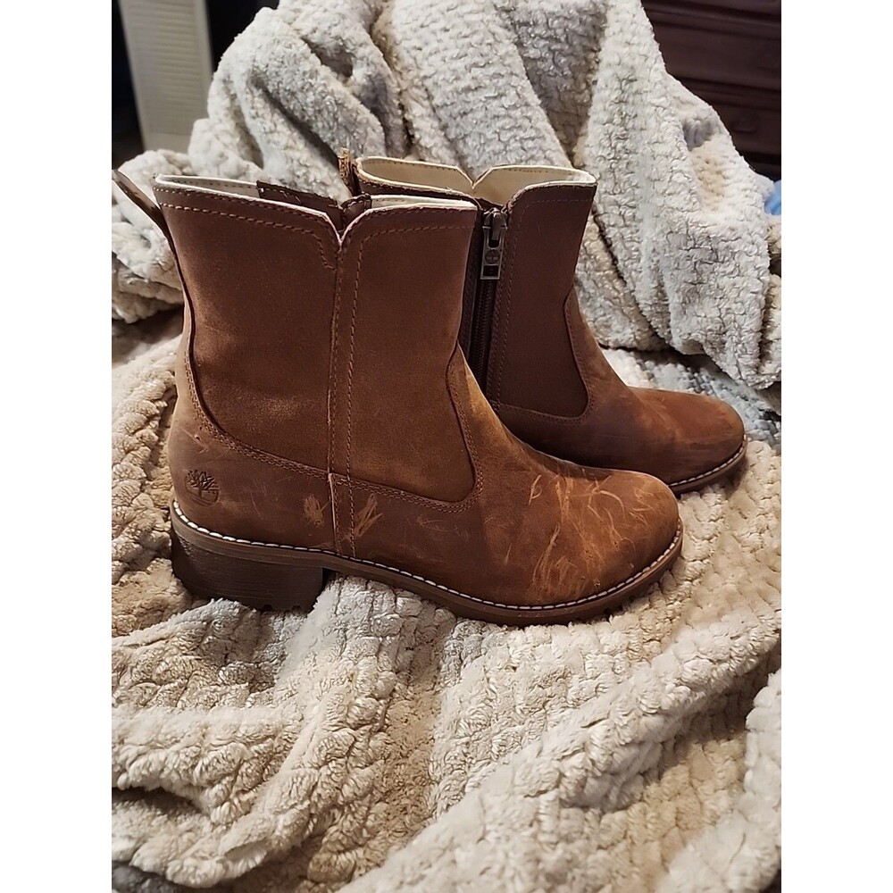 Timberland Wenham Biker Boot Glazed Ginger Size US 8 Women's A11PT